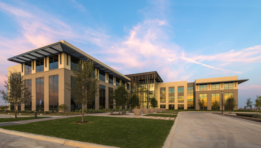 The exterior of the Alliance Town Center building