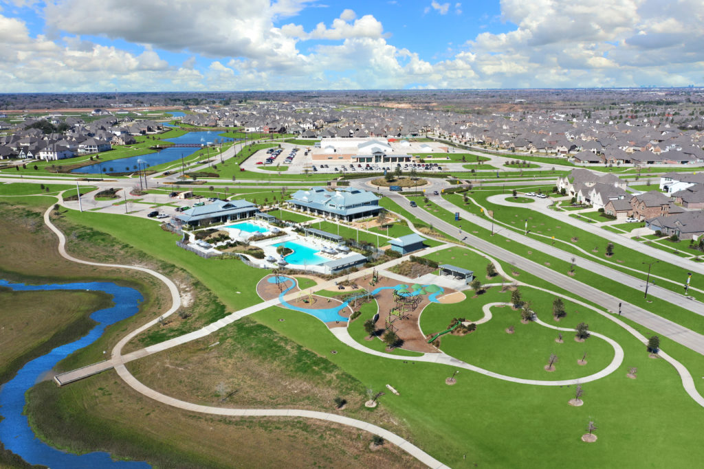 Bird's eye view of Pomona in Manvel, Texas