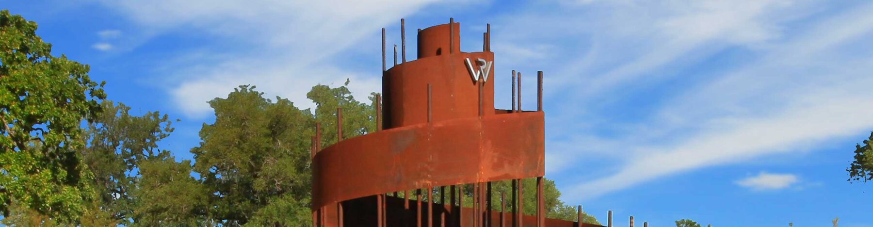 A public sculpture at Wolf Ranch by Hillwood
