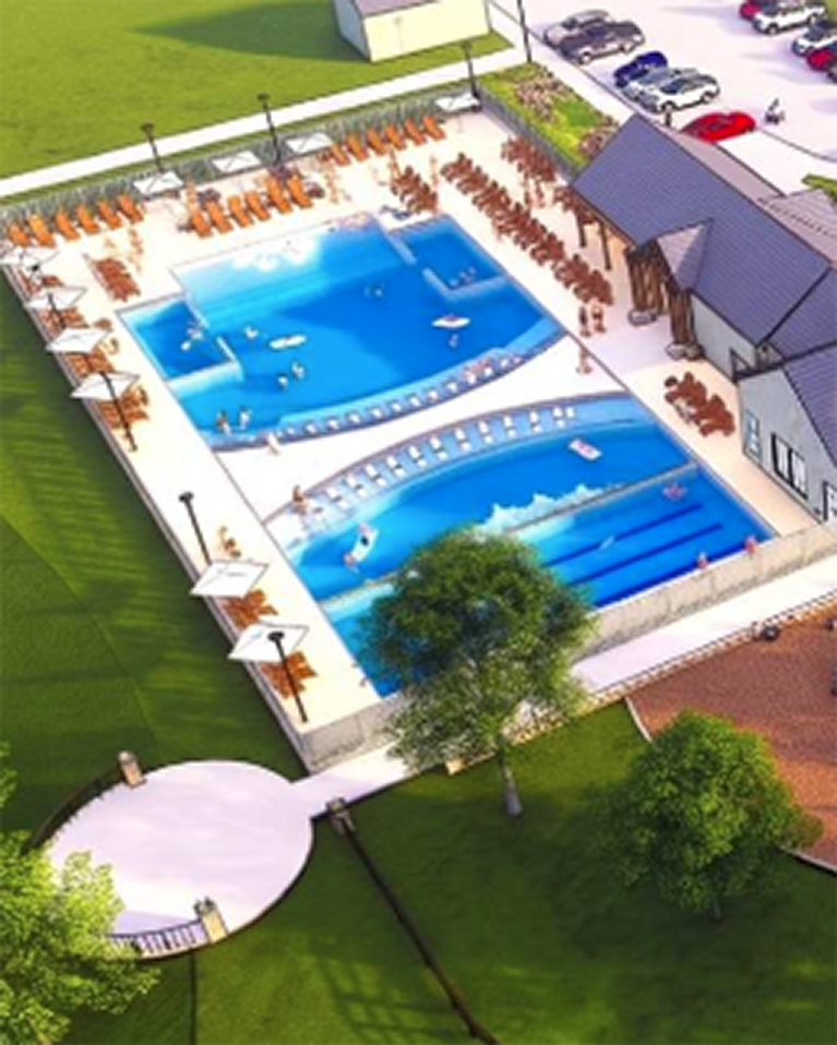 Rendering of a community pool