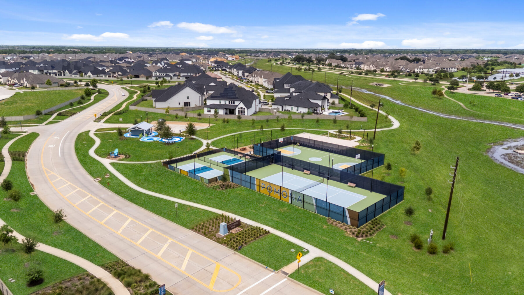 Aerial image of a Hillwood Community